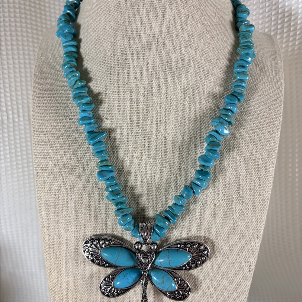 Turquoise Dragonfly Necklace